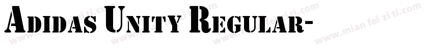 Adidas Unity Regular字体转换